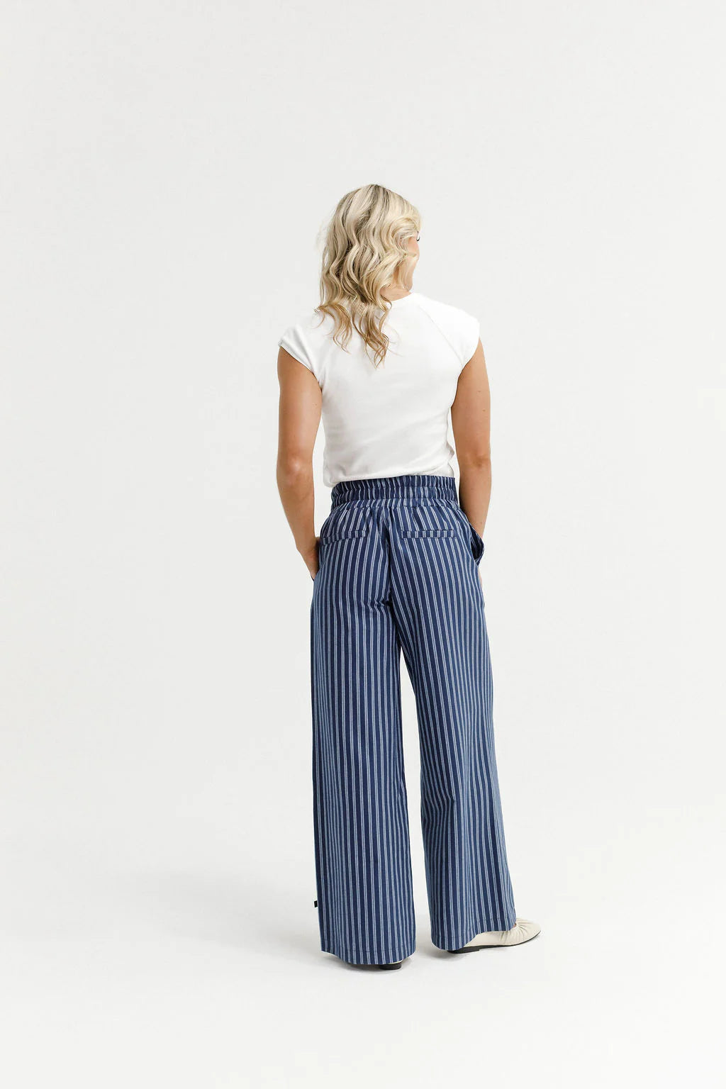 Homelee Sawyer Pants - Navy Stripes
