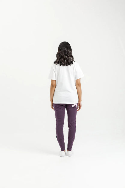 Homelee - Apartment Pants | Plum with Pastel Pink X
