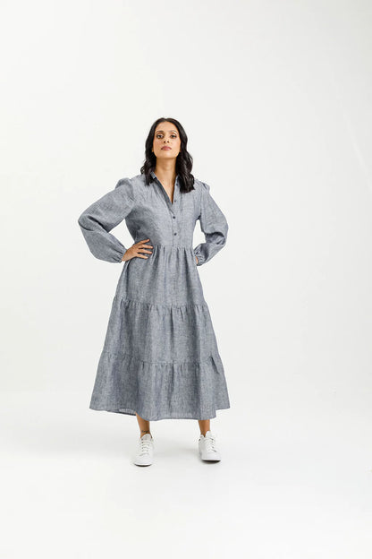 Homelee | Long Sleeve Khloe Dress - Grey