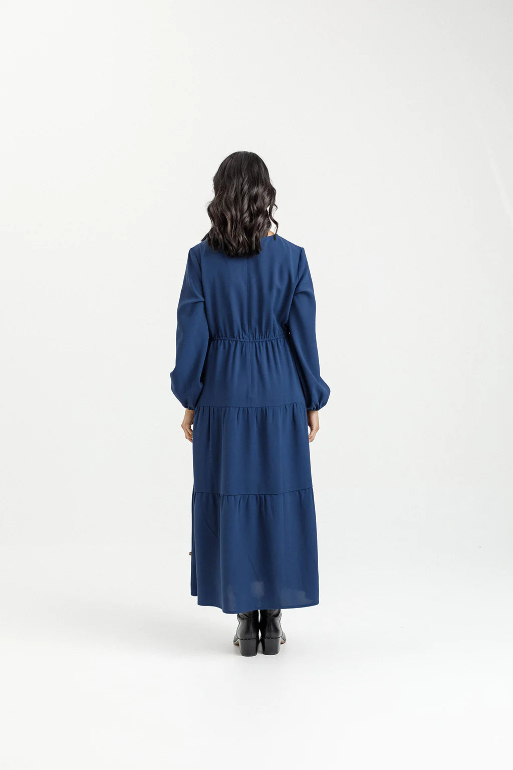 Homelee | Flora Dress - Indigo Blue