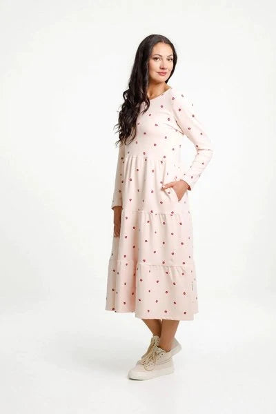 Homelee LS Kendall Dress - Winter Weight - Tandoori PETALS