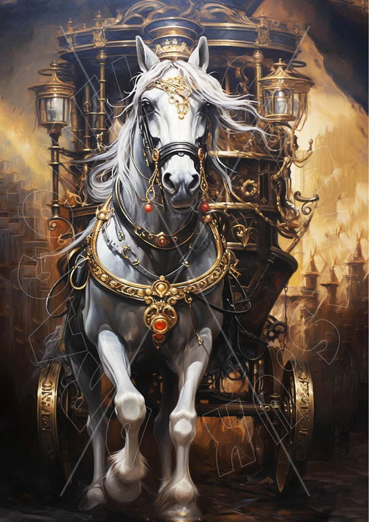 Horse And Carriage Rice Paper