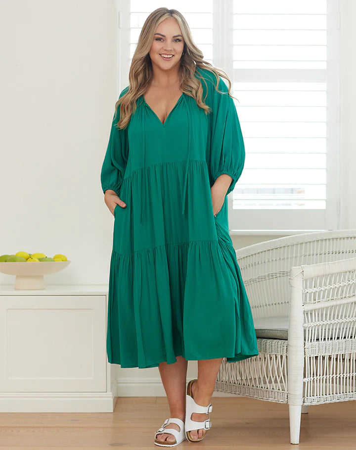 Bee Madison - Jackson Dress | Emerald