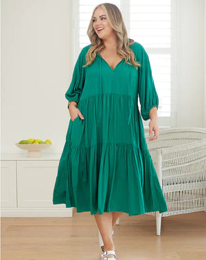 Bee Madison - Jackson Dress | Emerald