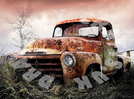 Rusty Pickup - Rice Paper