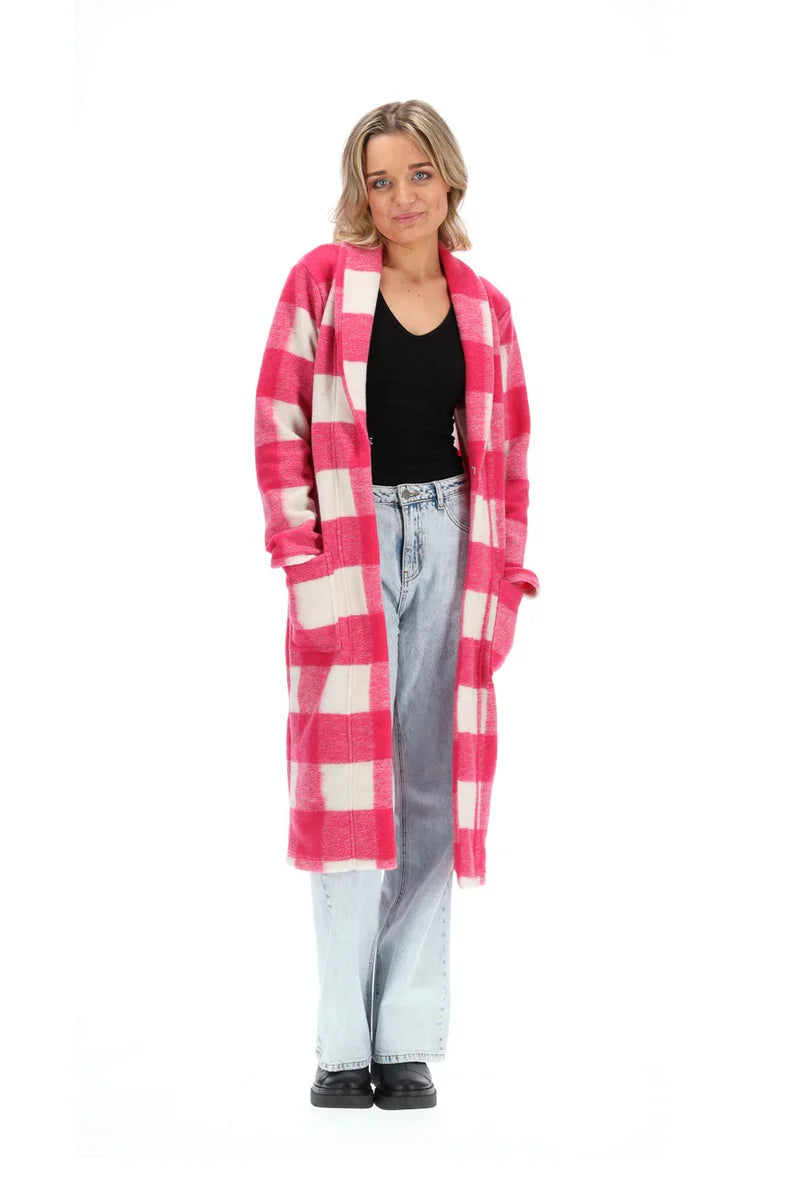 Charlo By Augustine | Bree Cardigan - Pink Check