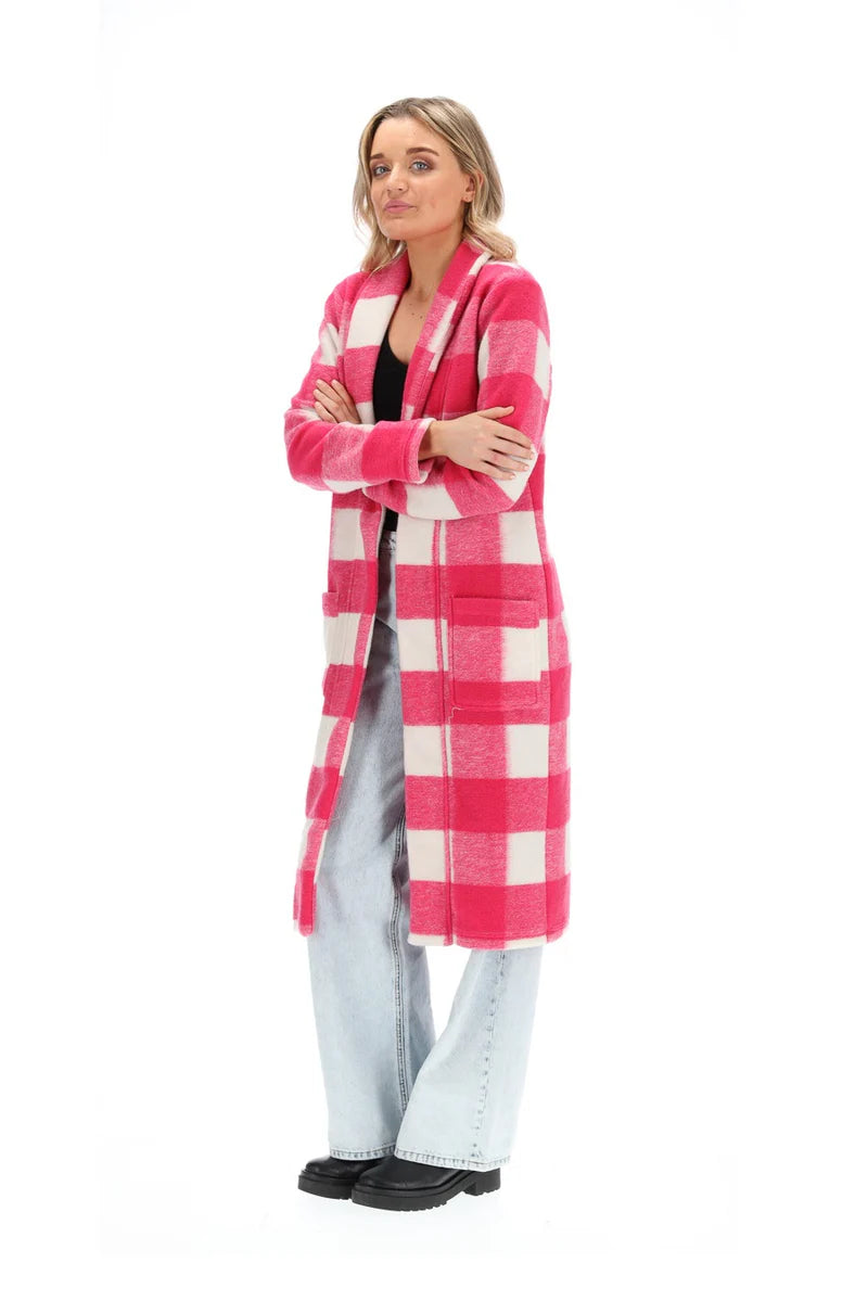 Charlo By Augustine | Bree Cardigan - Pink Check
