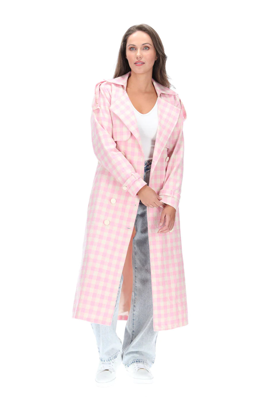 Charlo - Jazzy Trench - Pink Check