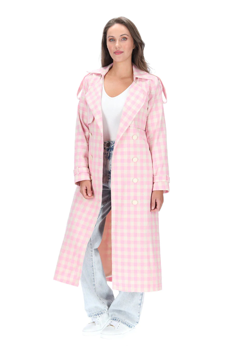 Charlo - Jazzy Trench - Pink Check