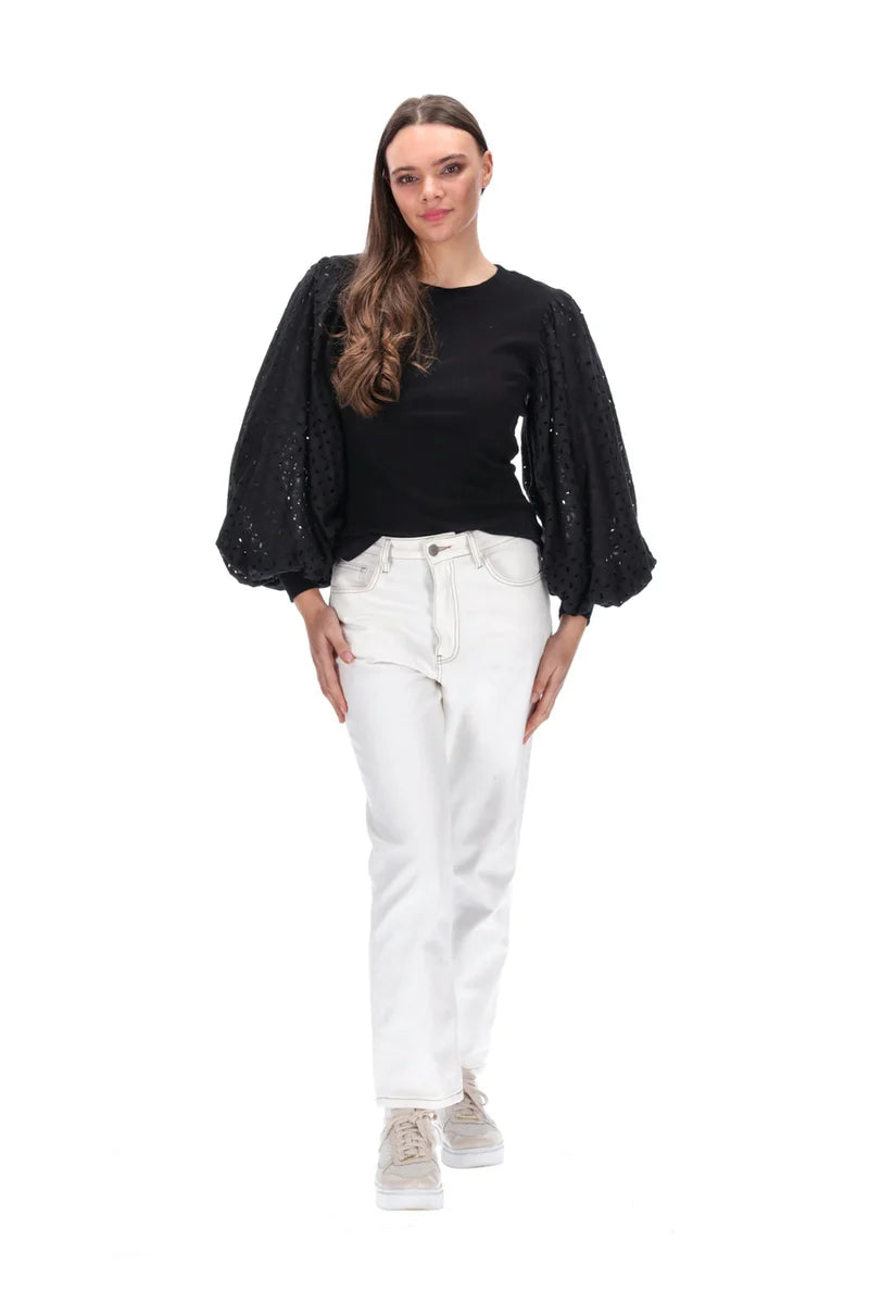 Charlo By Augustine | Jessie Embroidered Top - Black