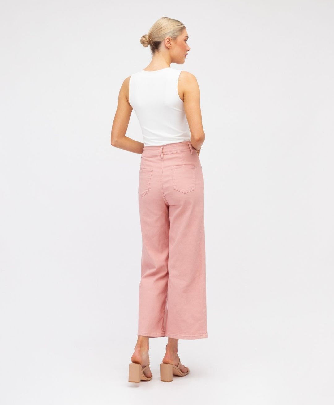 Paper Hearts | Wide Leg Jeans - Rosewater