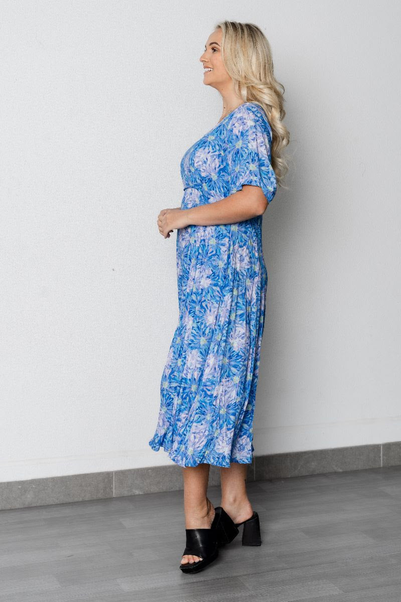 Willow Tree | Panel Dress - Blue Floral