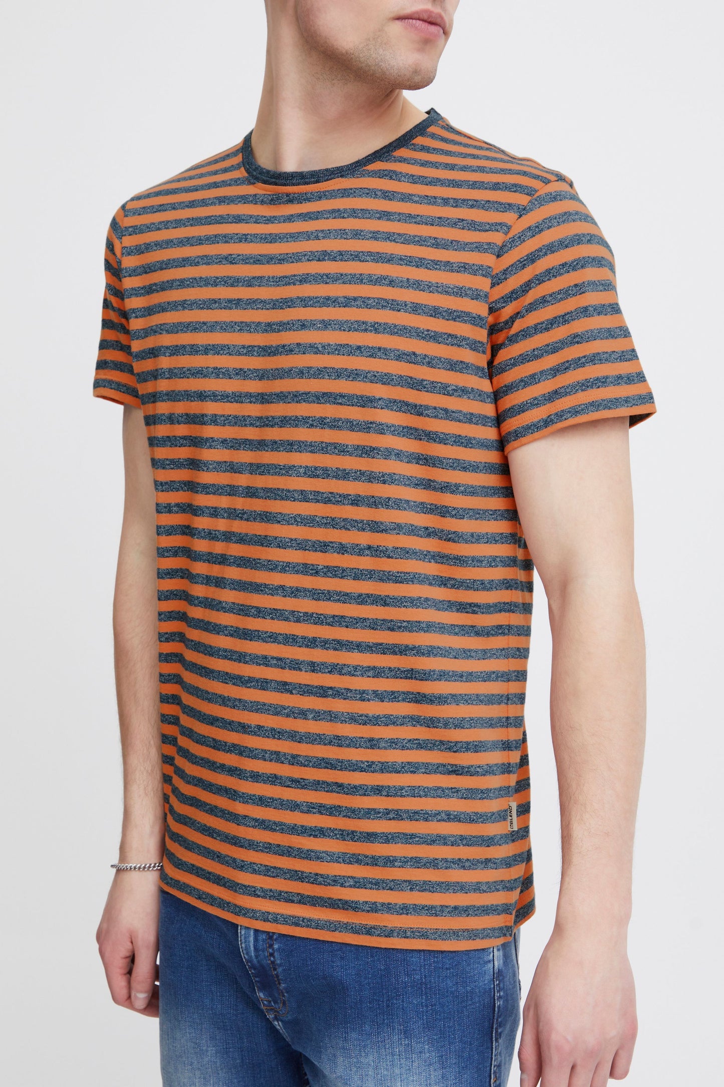BLEND | Coral Striped Tee