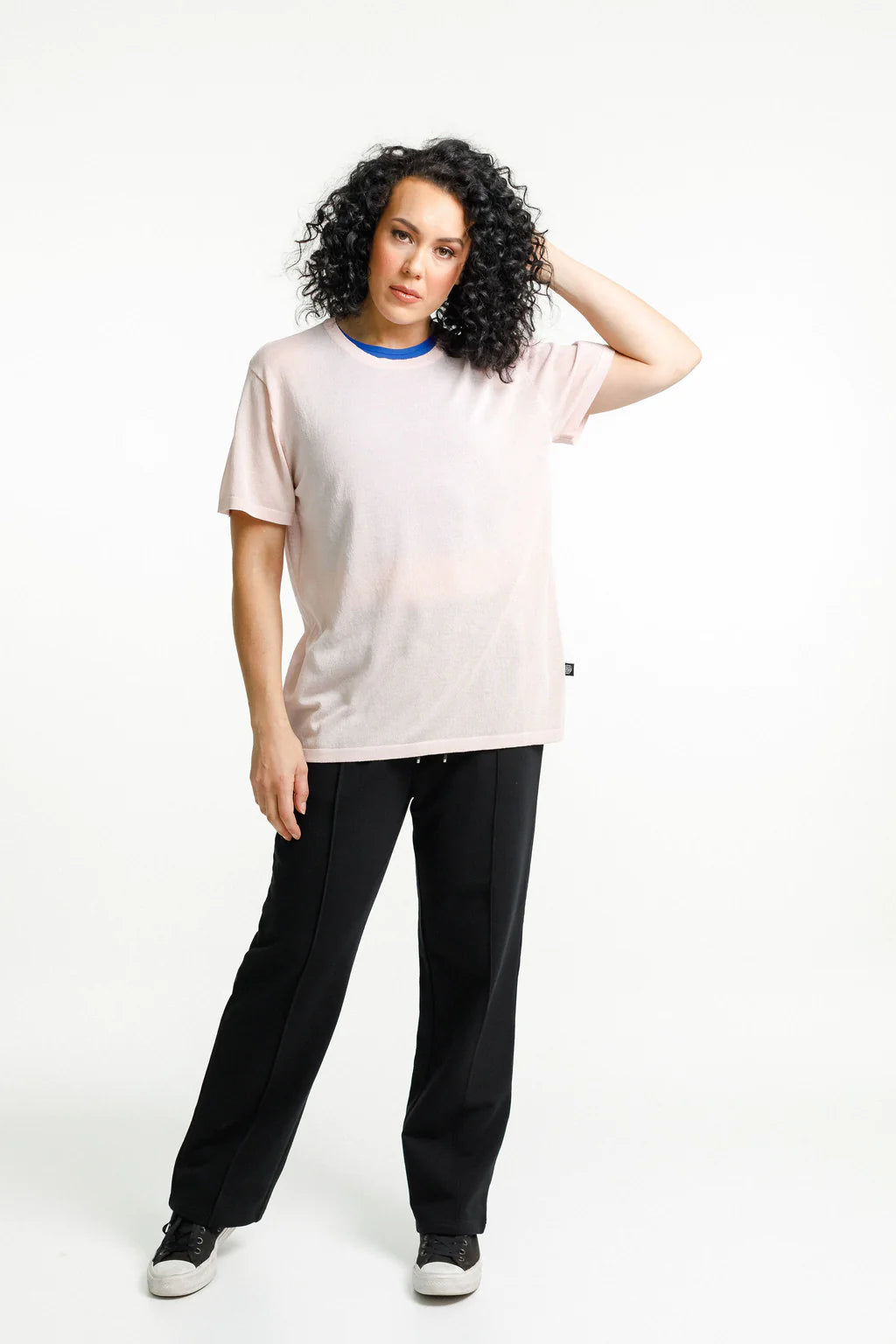 Rose Road Topher Knit Tee - Peach