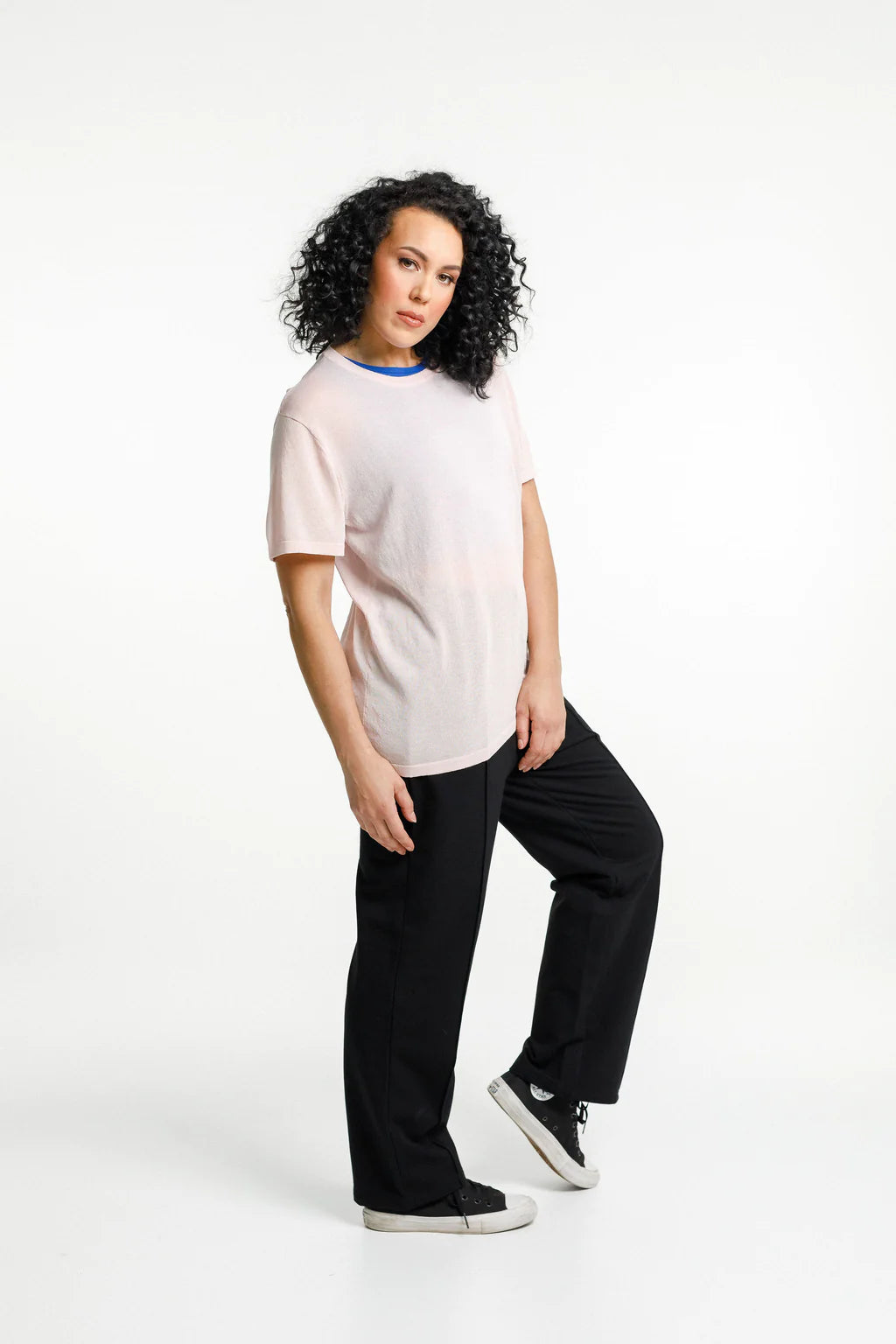 Rose Road Topher Knit Tee - Peach
