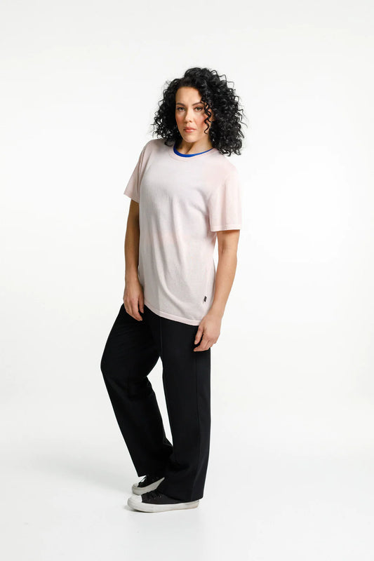 Rose Road Topher Knit Tee - Peach