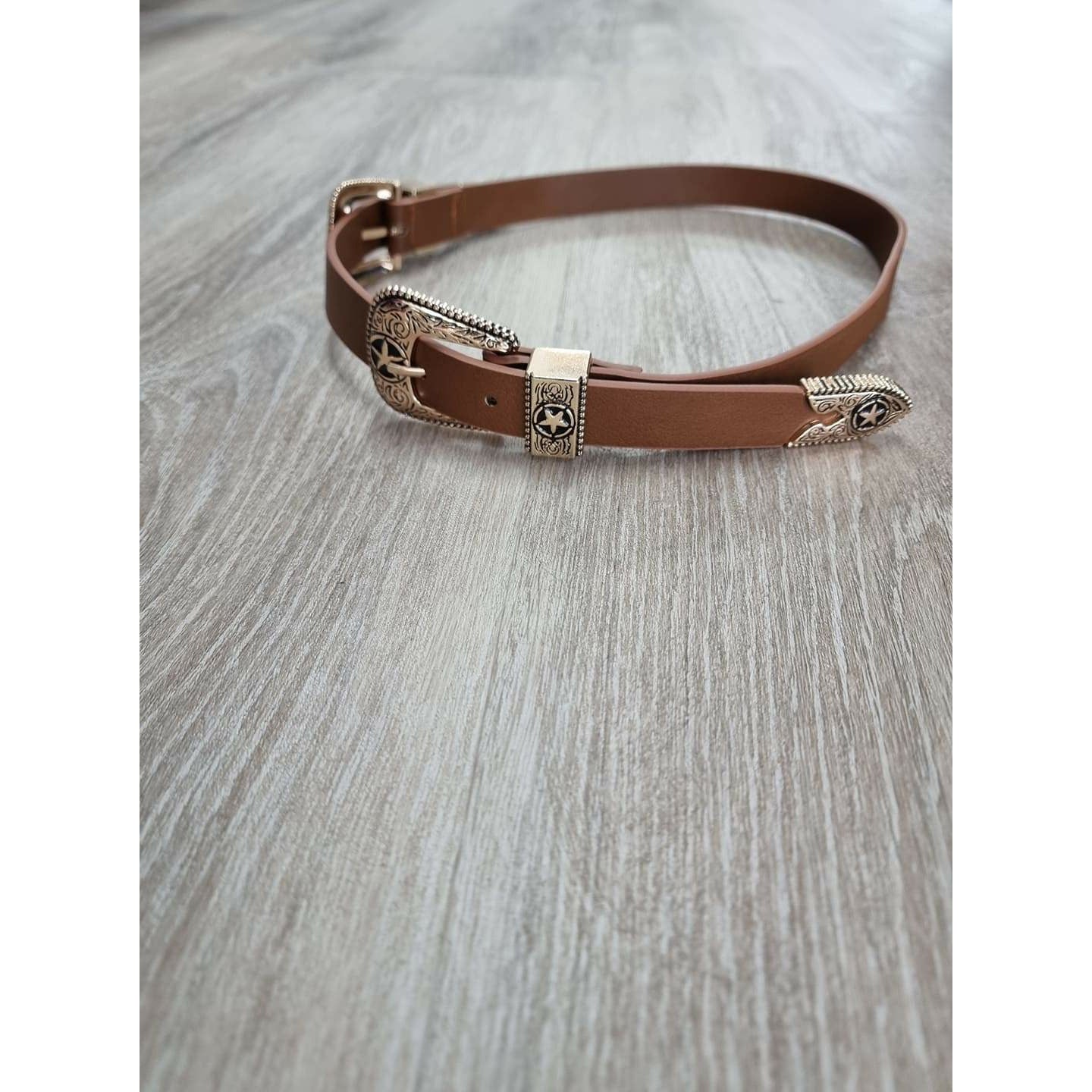 Silver Wishes Belt - Tan