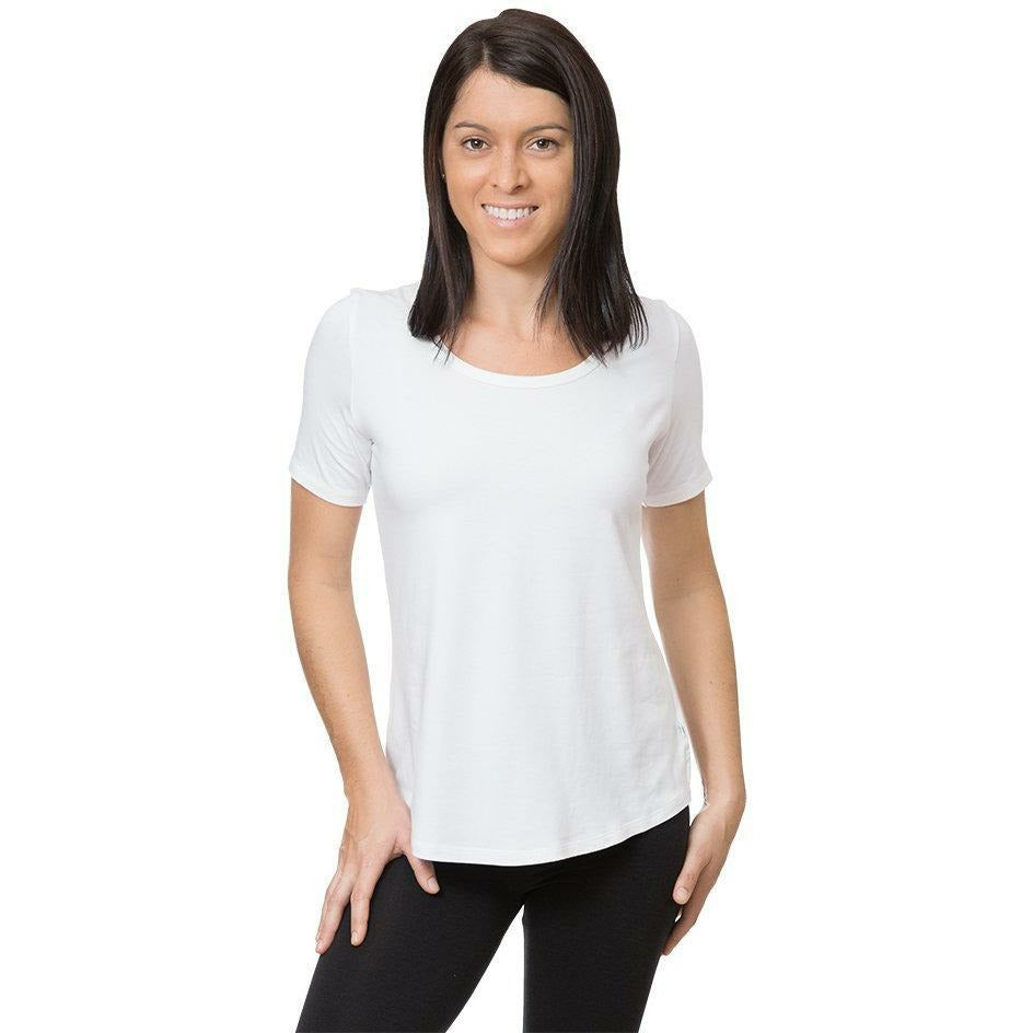 Bamboo - Short Sleeve Lottie T-Shirt White