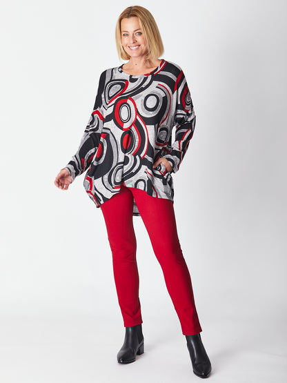 Cordelia St Rosie Tunic - Marle/Red