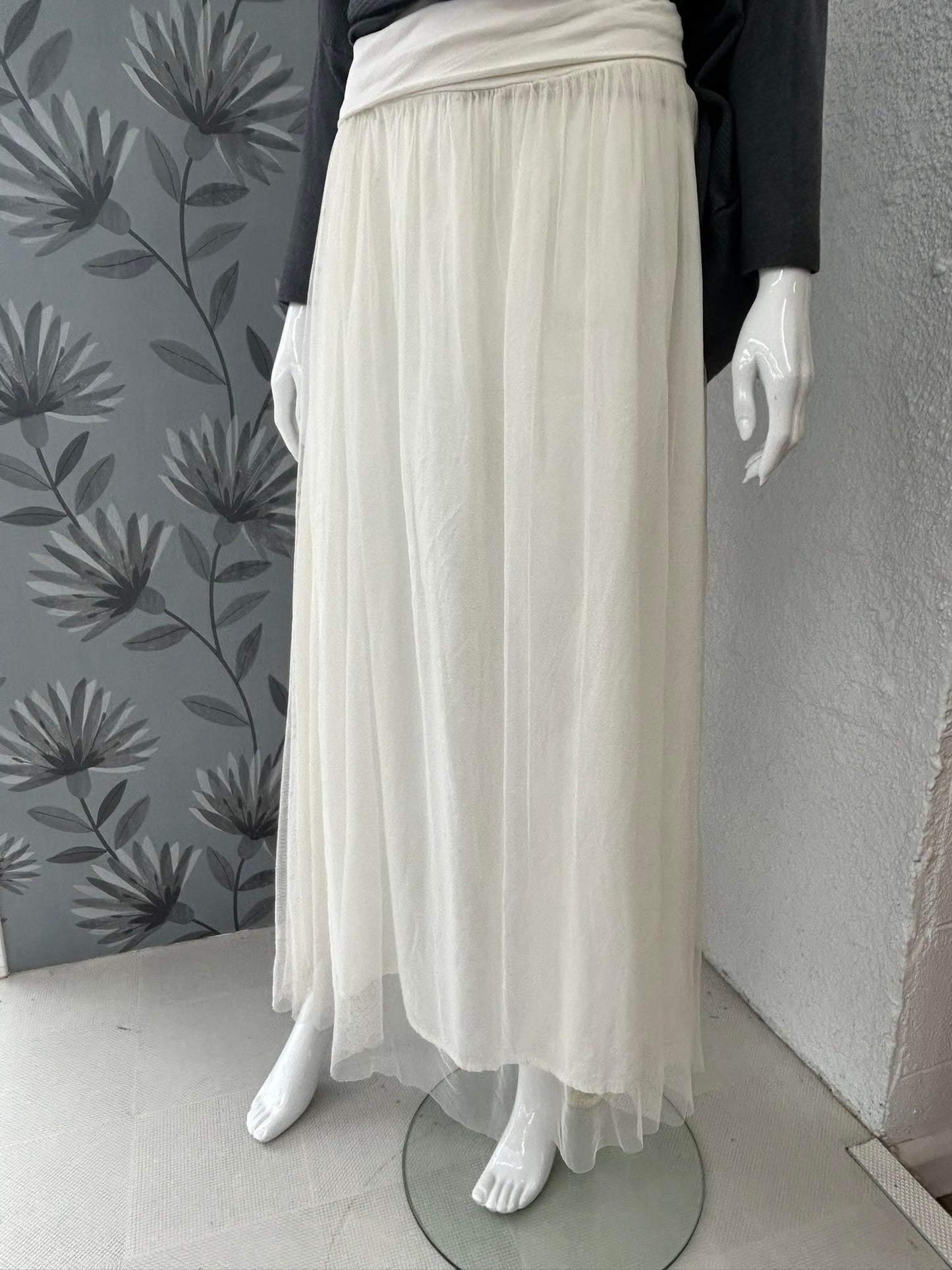 Suzy D Val Tulle Double Layer Skirt - Cream