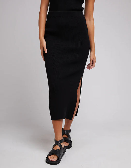 Silent Theory - Elle Knit Skirt | Black