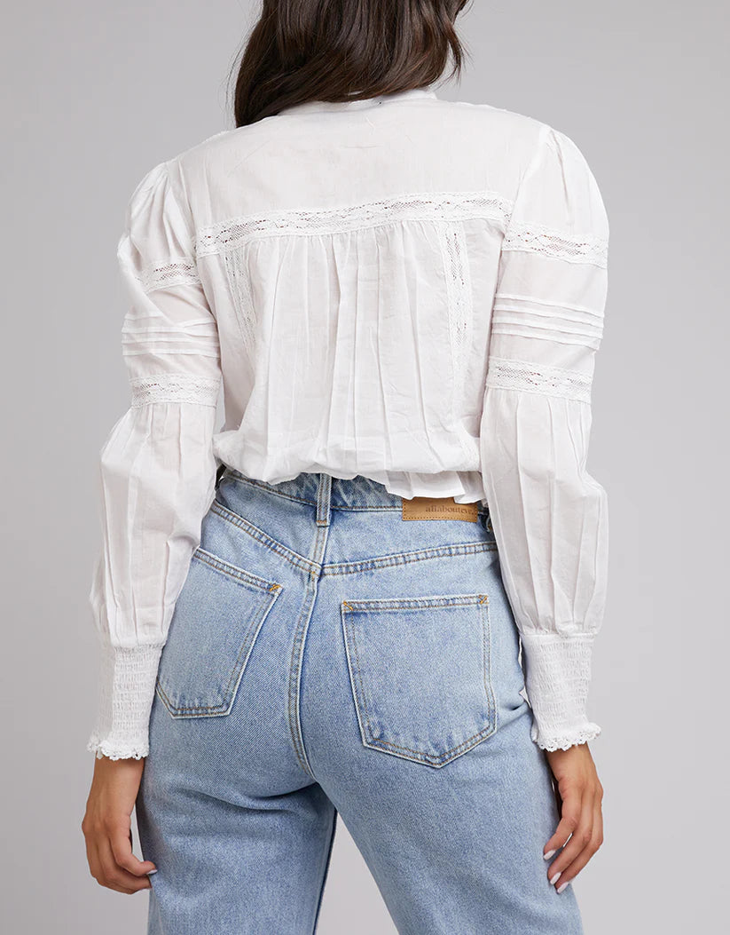 All About Eve Paige Top - White