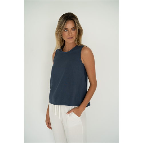 HUMIDITY - Jade Top | Navy
