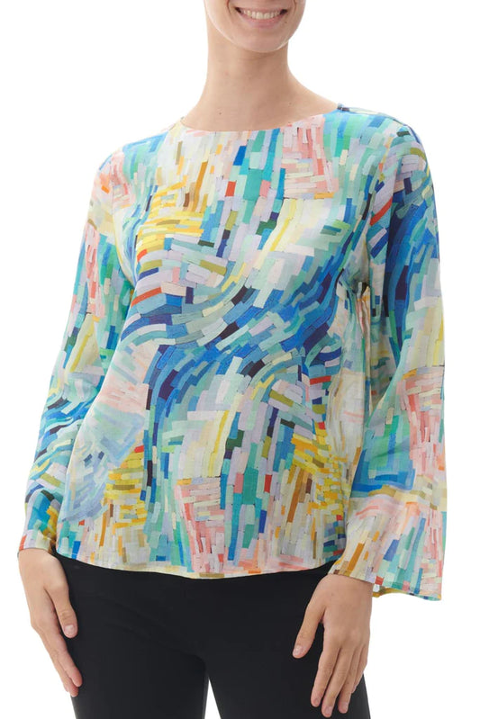 GIVONI - Thorne Long Sleeve Top | Blue