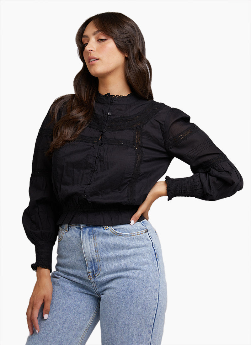 All About Eve Paige Top - Black