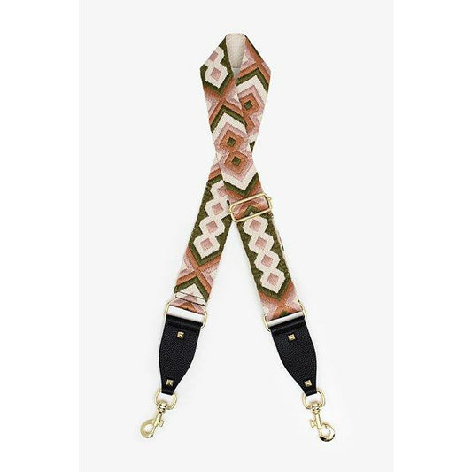 Antler Bag Strap | Navajo Print Khaki & Rust