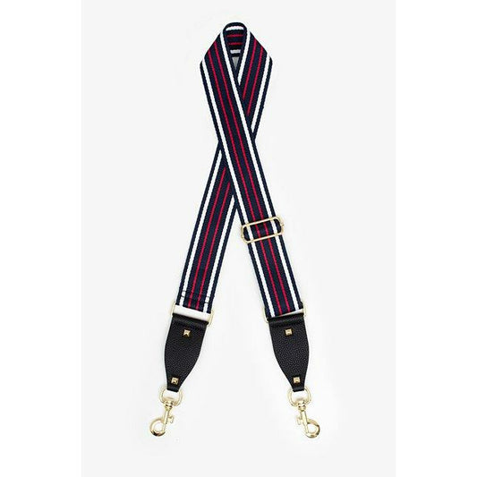 Antler Bag Strap | Navy Red & White Stripe