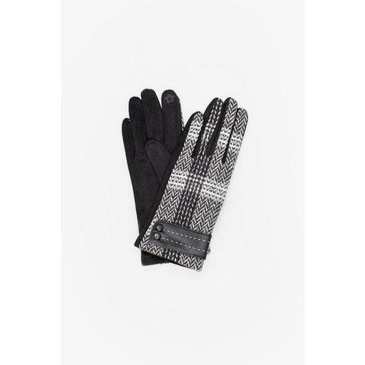 Antler Plaid with Cuff Glove | Black