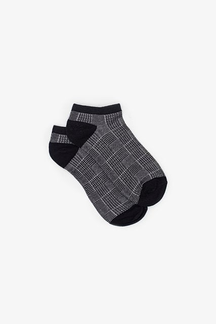 Antler - Check Ankle Sock | Black