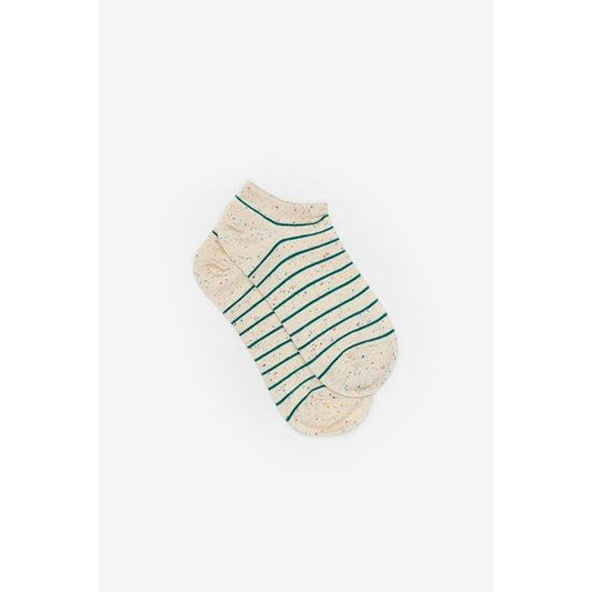 Antler Ankle Sock | Fleck & Green Stripe