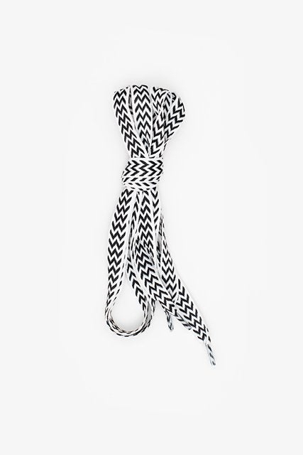 Antler Stripe Shoelaces | Black & White