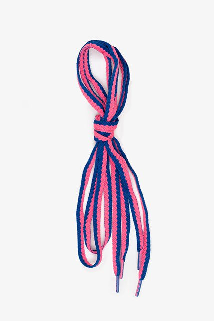 Antler Stripe Shoelaces | Pink & Blue