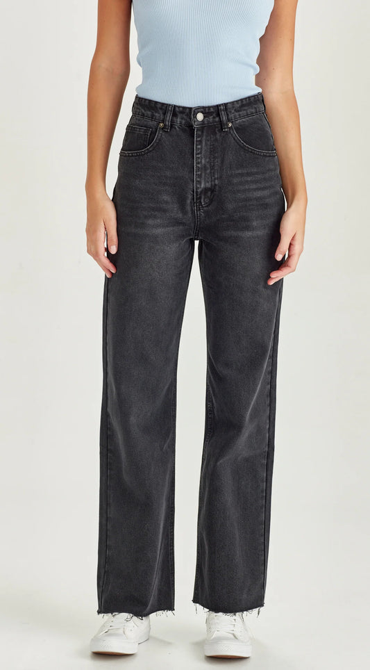Junkfood - Avril Wide Leg | Black no rips