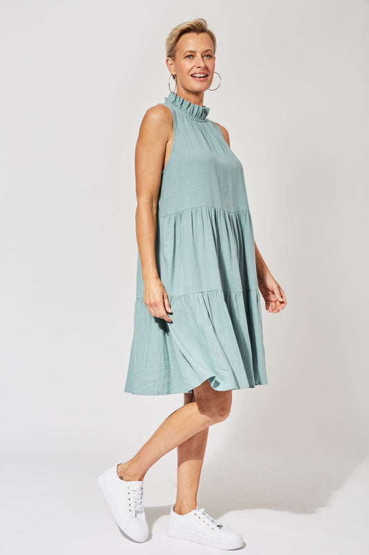 Haven - Belize Frill Dress - Mineral