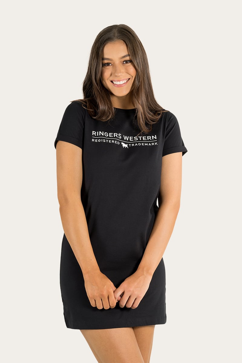 Ringers Western - Delta Womans T-Shirt Dress Black