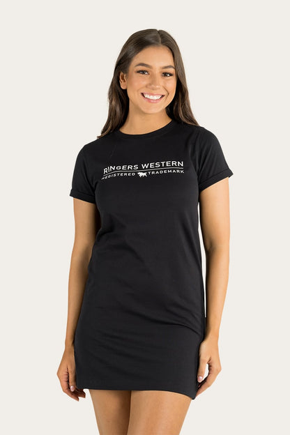 Ringers Western - Delta Womans T-Shirt Dress Black