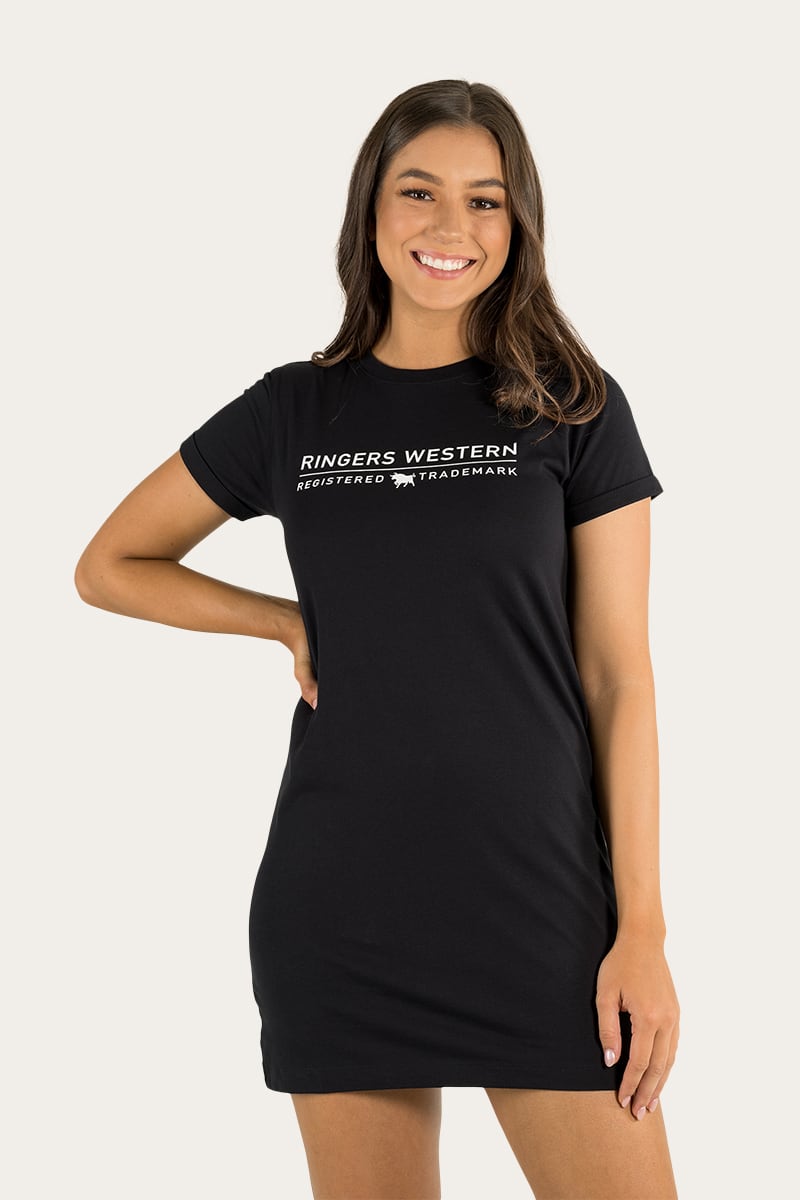 Ringers Western - Delta Womans T-Shirt Dress Black