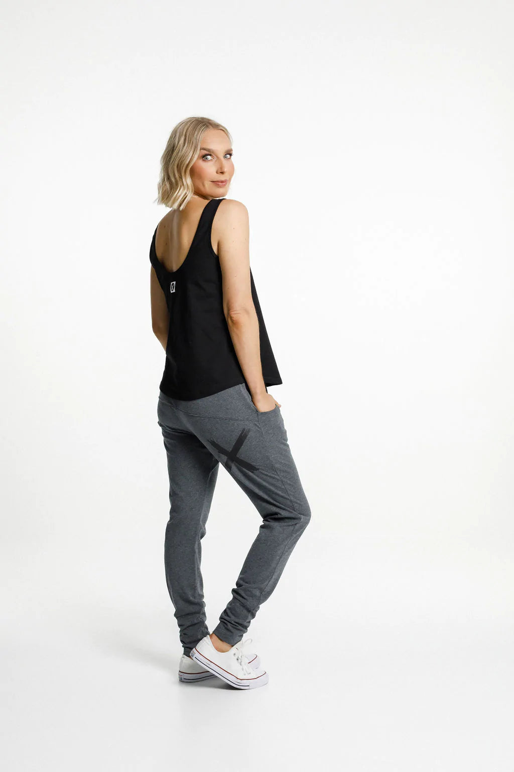 HomeLee APARTMENT PANTS - Charcoal with Matte Black X