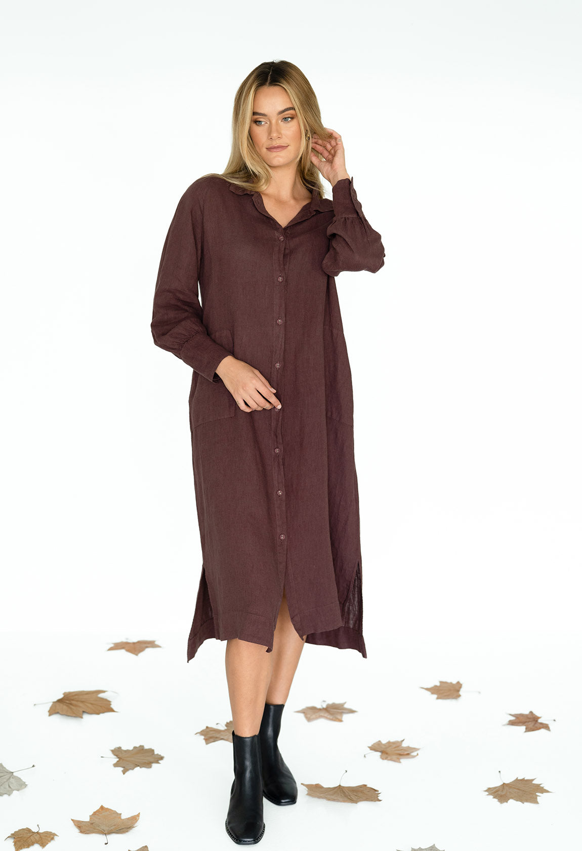 Humidity Lydia Dress - Cocoa