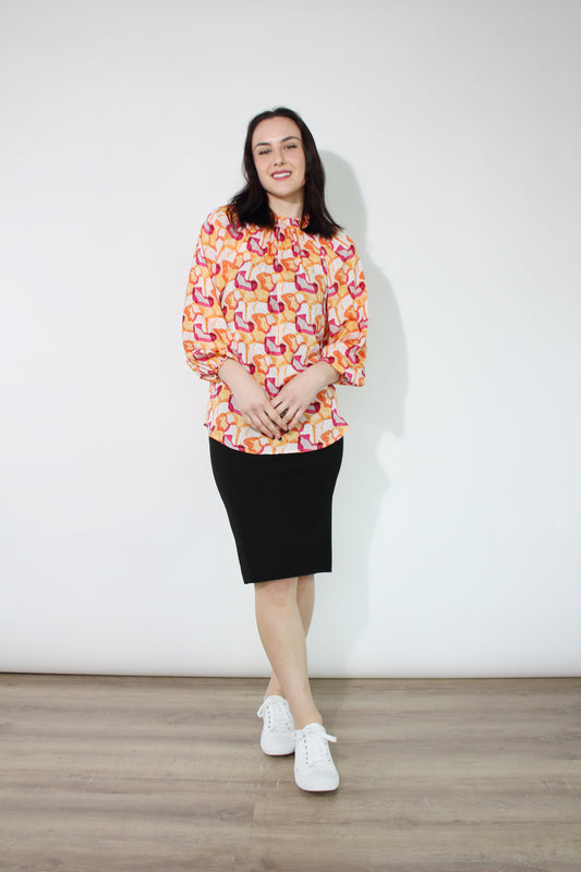 JACLYN M Cooper Blouse - Cream/Multi