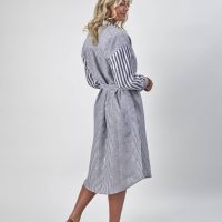 KNEWE - Stripe Out Dress | Ink stripe