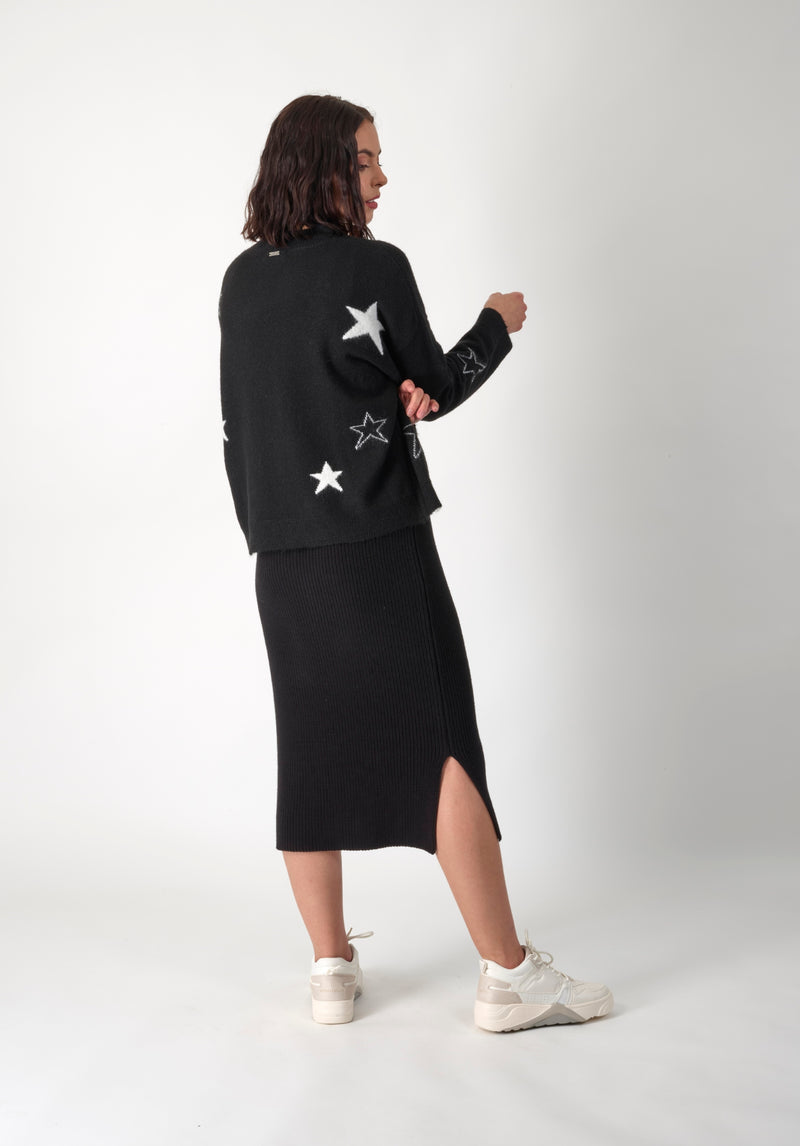 Knewe Aero Knit Skirt - Black
