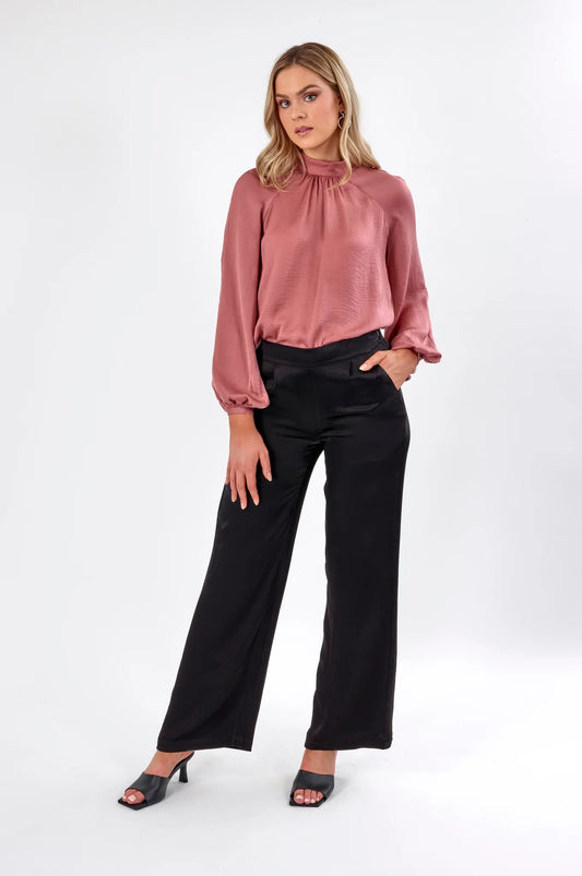 KNEWE - Como Wide Pant -Black