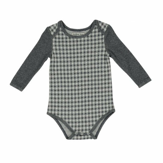 Arthur Ave - Long Sleeve Check Onesie