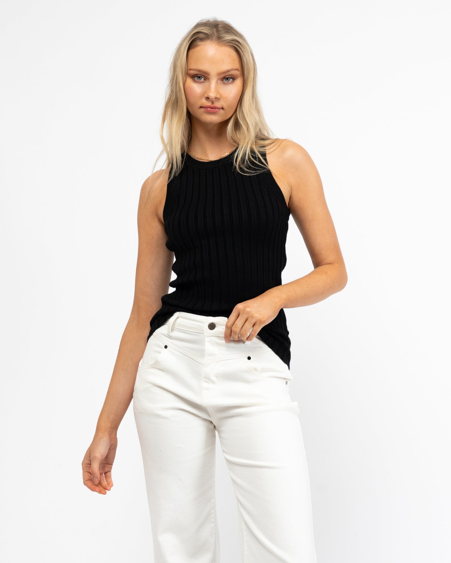 Paper Heart Denim Pants - White