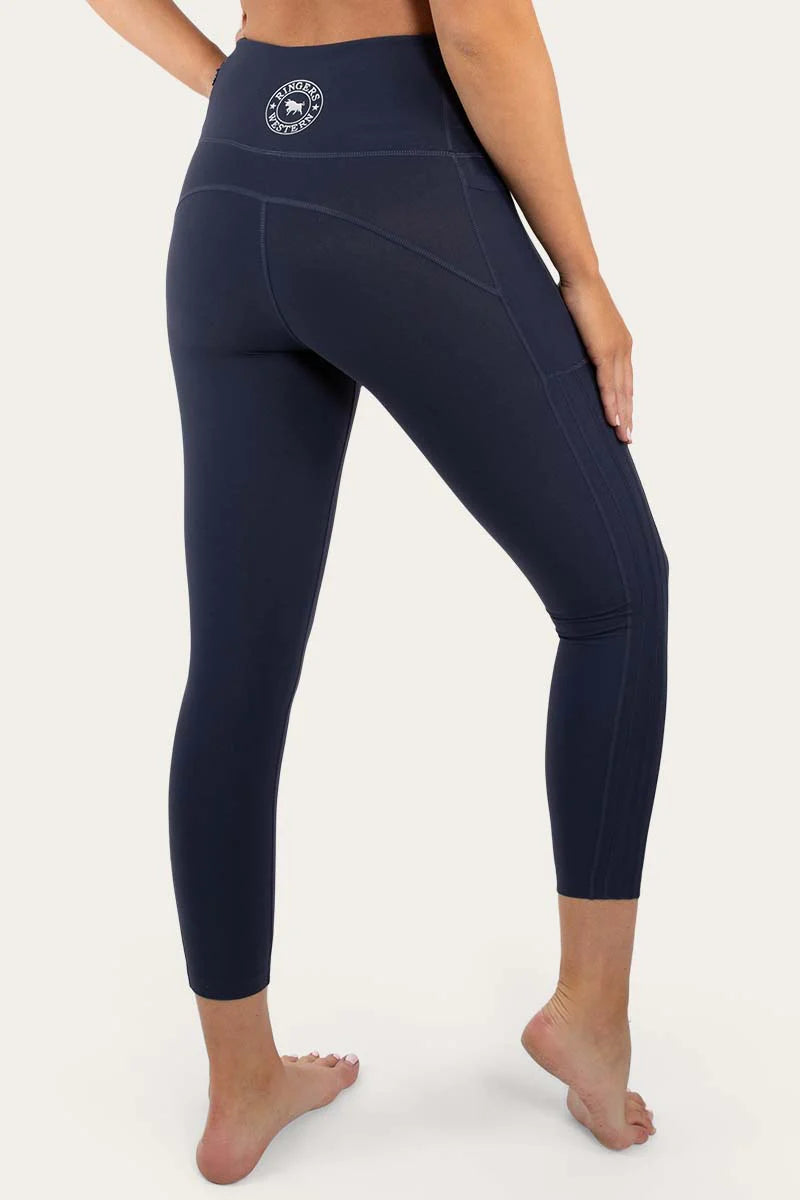 Ringers Western Kiara High Rise Cropped Ankle Grazer Tights - Ink